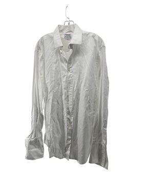 T.M Lewin Men's White casual long sleeve button up  Size L white